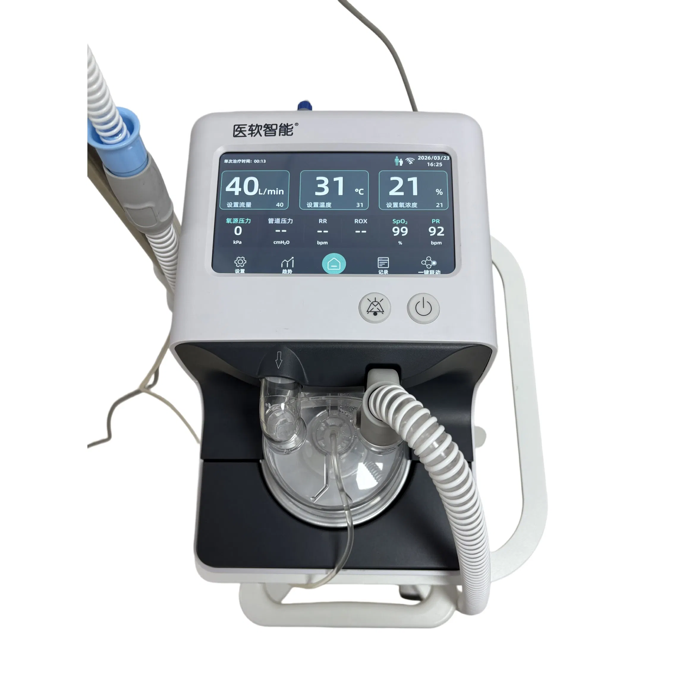 HFT265 Respiratory Care High Flow Oxygen Therapy Device for Clinical Use