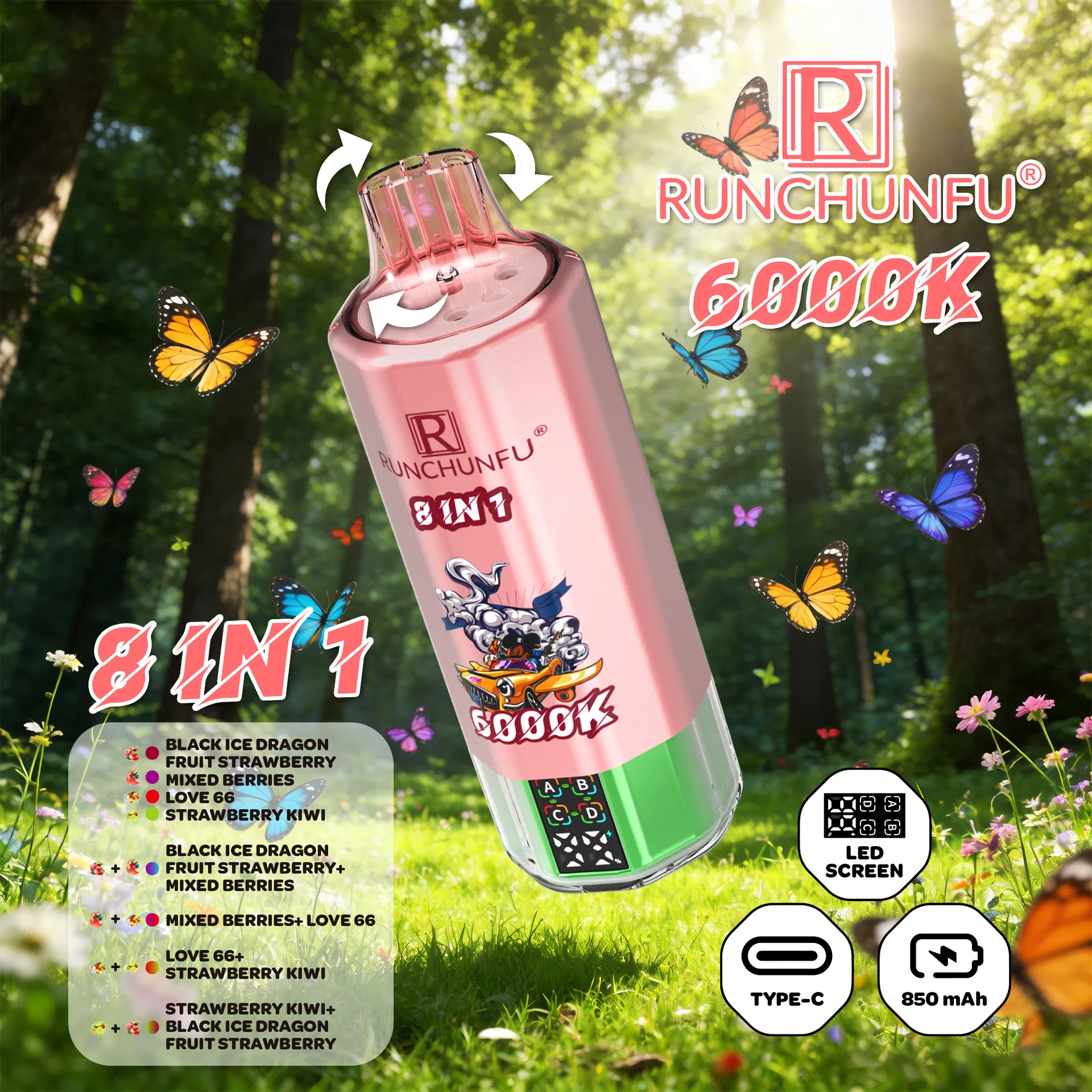 6000K Puffs Wholesale Disposable Electronic Cigarette Puff 15K 25K Dual Pod Dual Mesh Coil Device Vapers Puff
