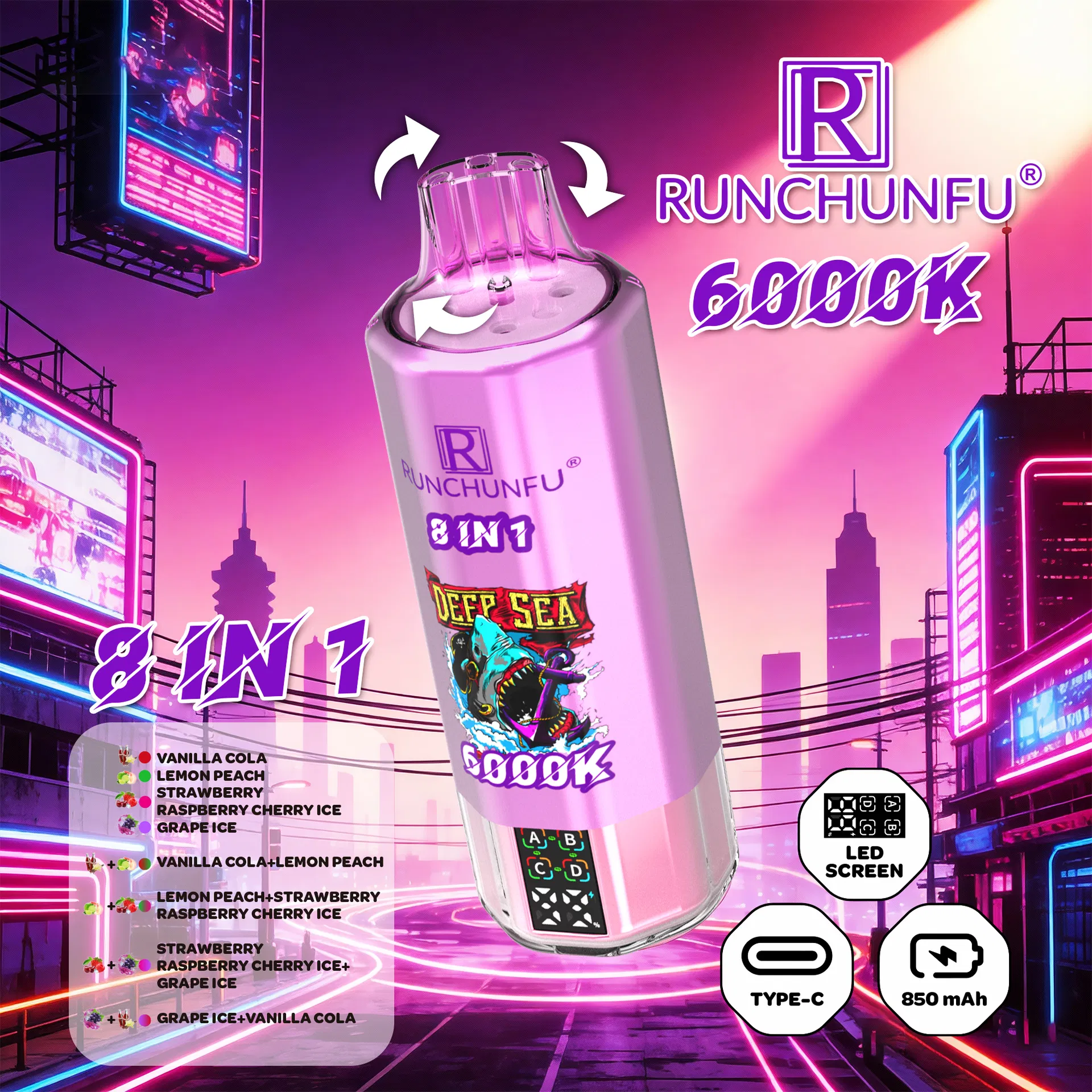 6000K Puffs Wholesale Disposable Electronic Cigarette Puff 15K 25K Dual Pod Dual Mesh Coil Device Vapers Puff