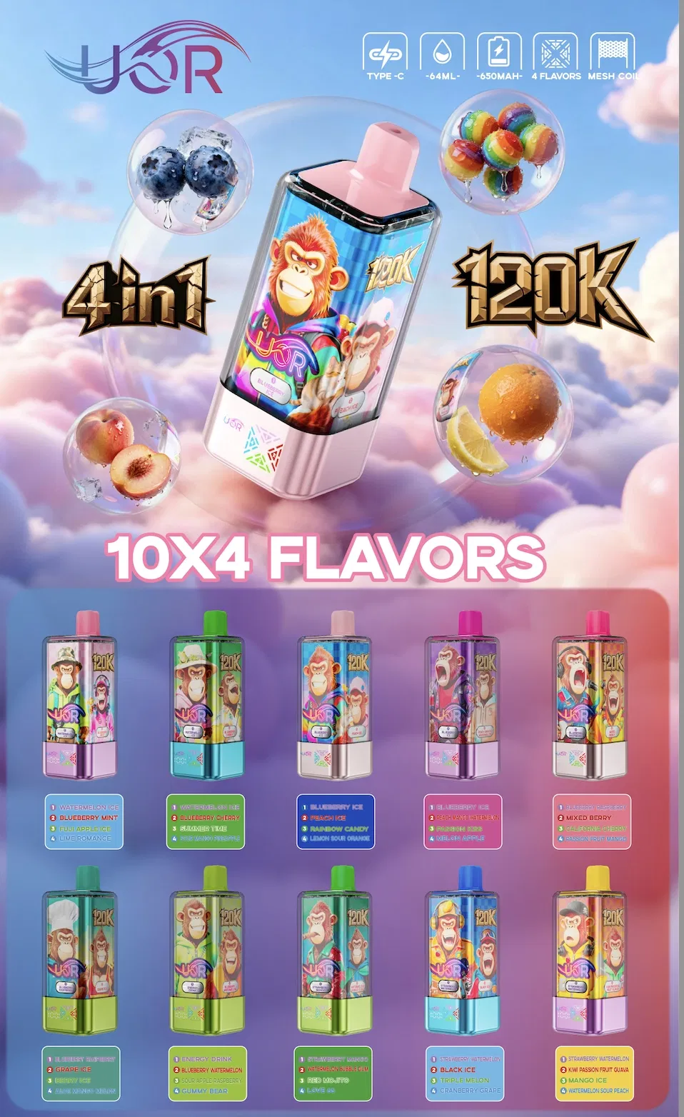 Premium 120K Puff Crystal Bar Disposable Vape Device