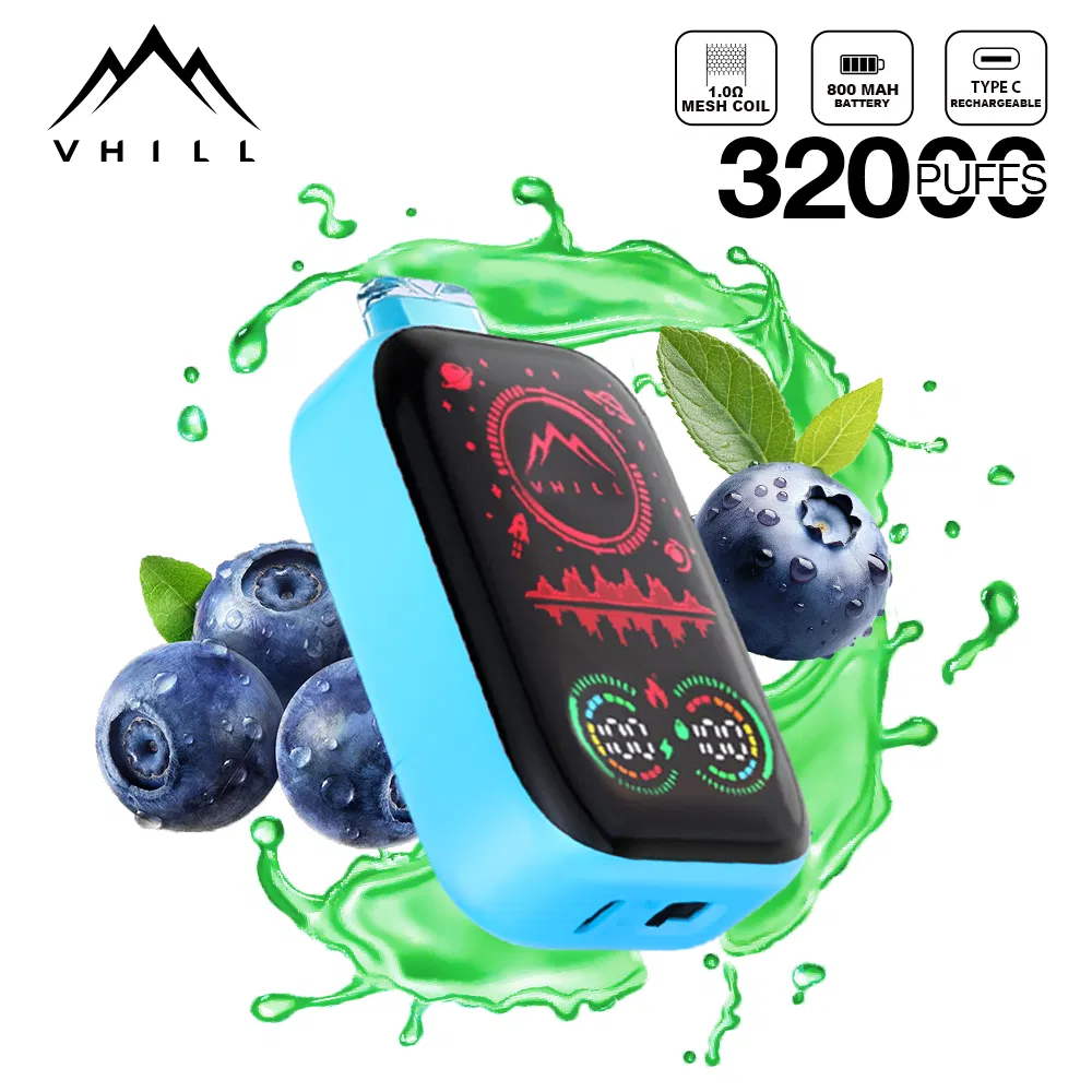 100% Authentic Wholesale I Vape Vhill 32000 Puffs Dual Mesh Coil Double Color Mold Mouthpiece Disposable Vape Pods Atomizer E-Cigarette Vaporizer Device