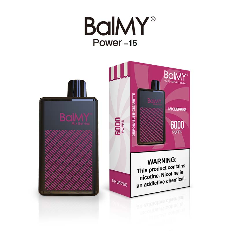 Premium Balmy Power 15 Disposable Pod Device - 6000 Puffs