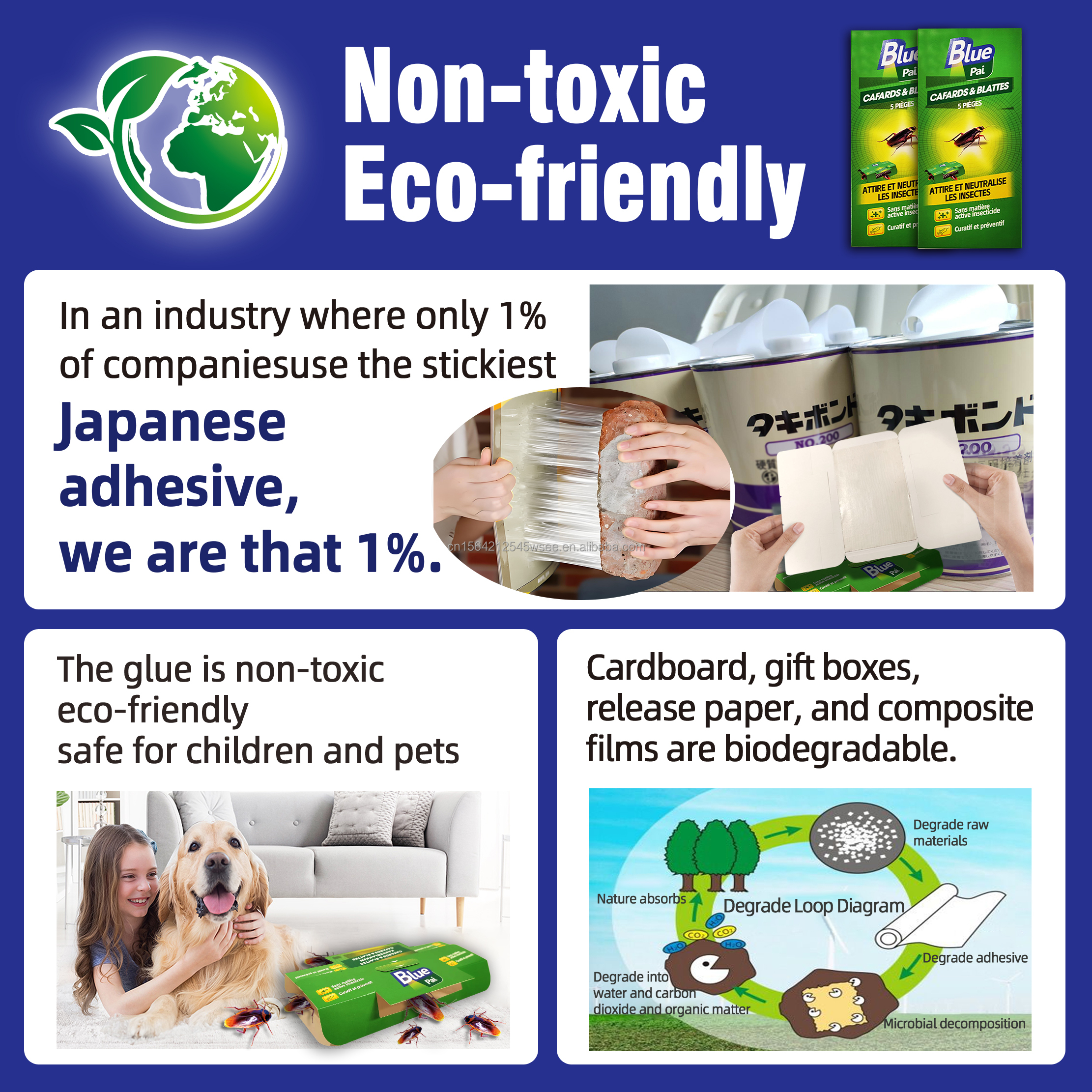 Gel Cockroach Glue Traps Non-Toxic Eco-Friendly Disposable Kitchen Sink Anti-Cockroach Device Low Price Advantage