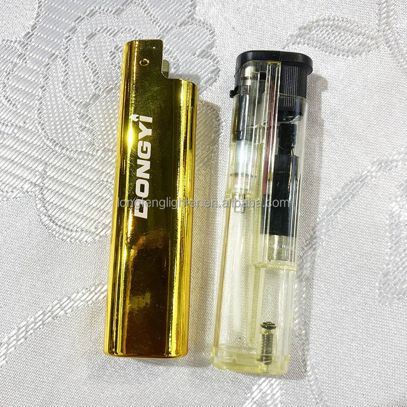 Premium Electronic Solid Transparent Slim Cigarette Plastic Lighter