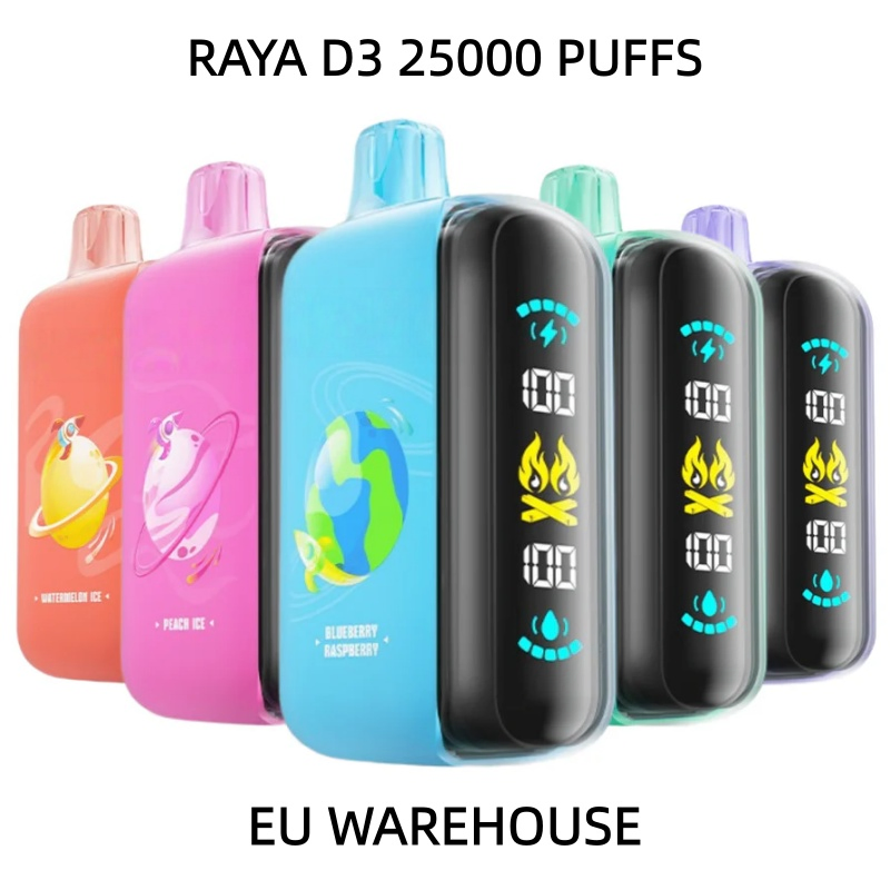 Disposable Vape E Hookah Charger Raya D3 25K Puffs High Quality Puff Plus Original ODM Distributor Atomizer Device