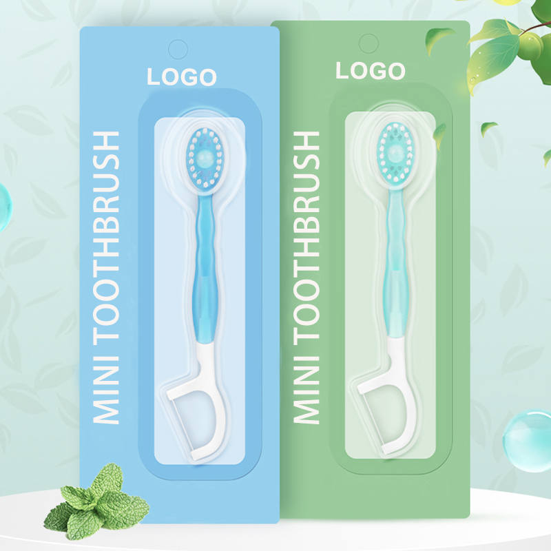 5 In 1 Disposable Mini Travel On The Go Toothbrushes With Toothpaste Tongue Scrapers Floss Pick For Hotel Or Travel