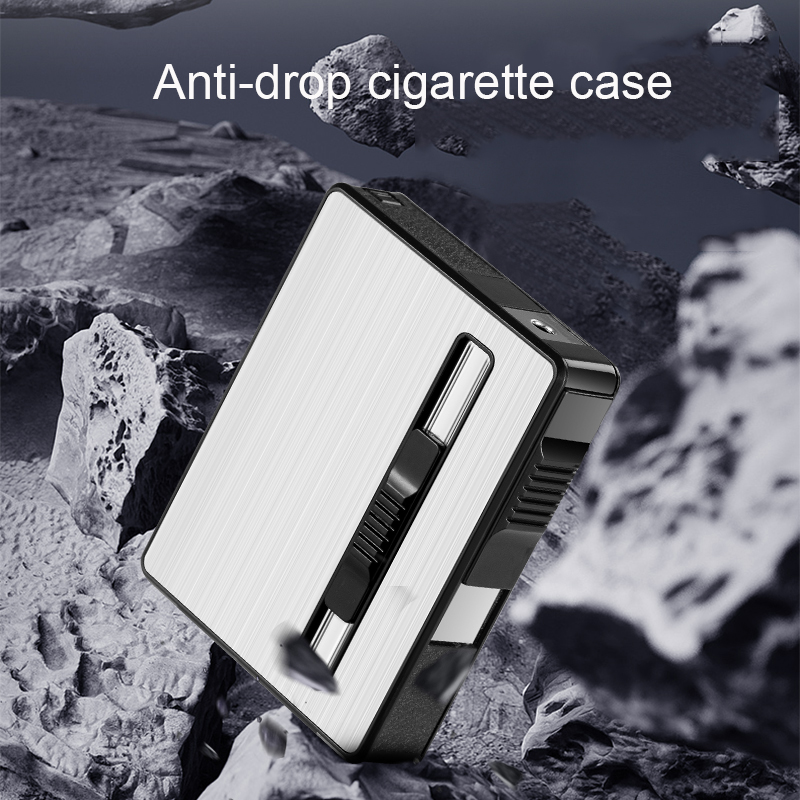 New Electric Dual-use Cigarette case Torch Electronic Lighter Cigarette case Moisture-proof Cigarette case Twin Flames