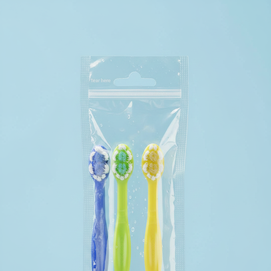 Eco-friendly Lightweight Disposable Toothbrush Soft Bristles Small Head Individually Wrapped Small Packs for Hotel &amp; Travel