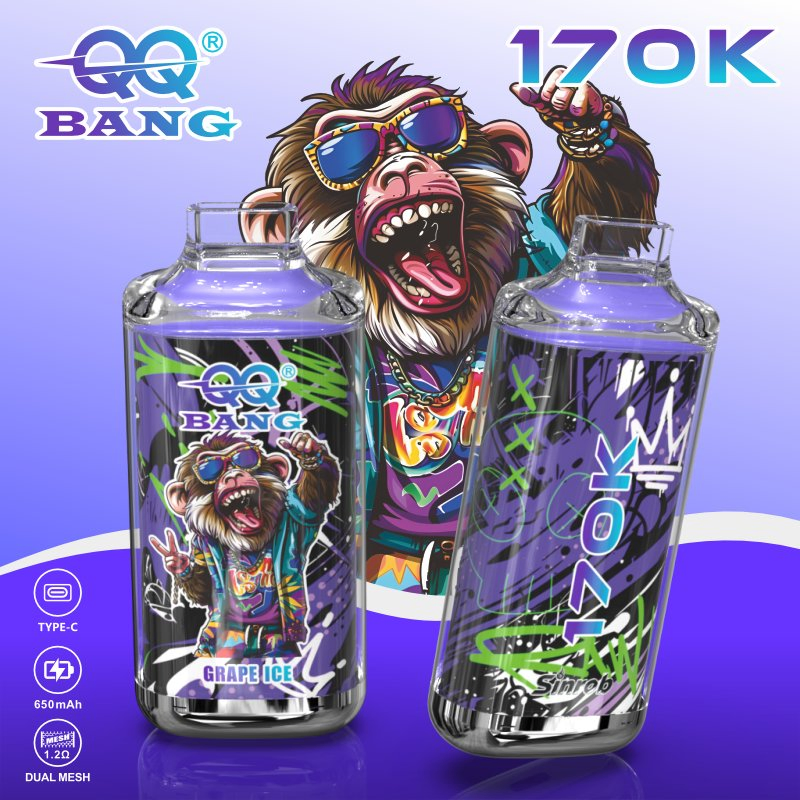 2026 New QQ Bang 170K Puff Rechargeable Disposable Vape Device with Crystal Design for EU Market Wholesale