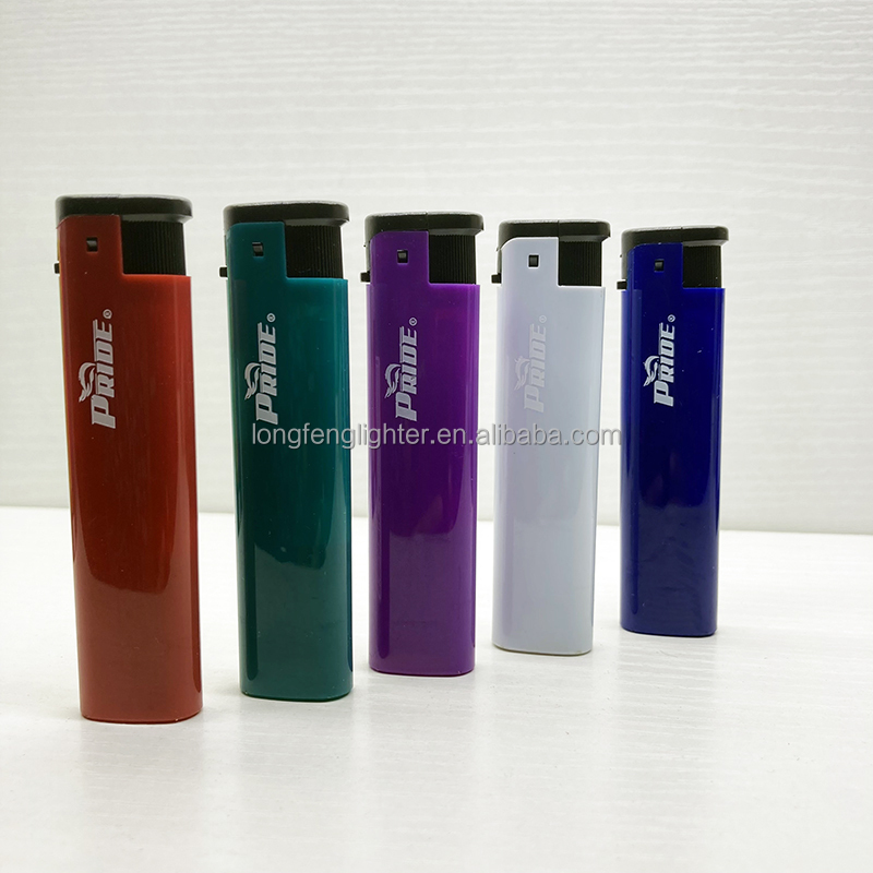 Premium Electronic Solid Transparent Slim Cigarette Plastic Lighter
