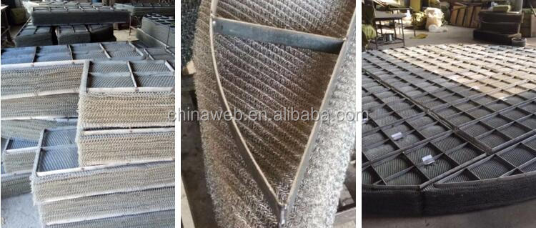 Quality Knitted Wire Mesh Demister Pad Mist Eliminators for Vaper Liquid Filter Process