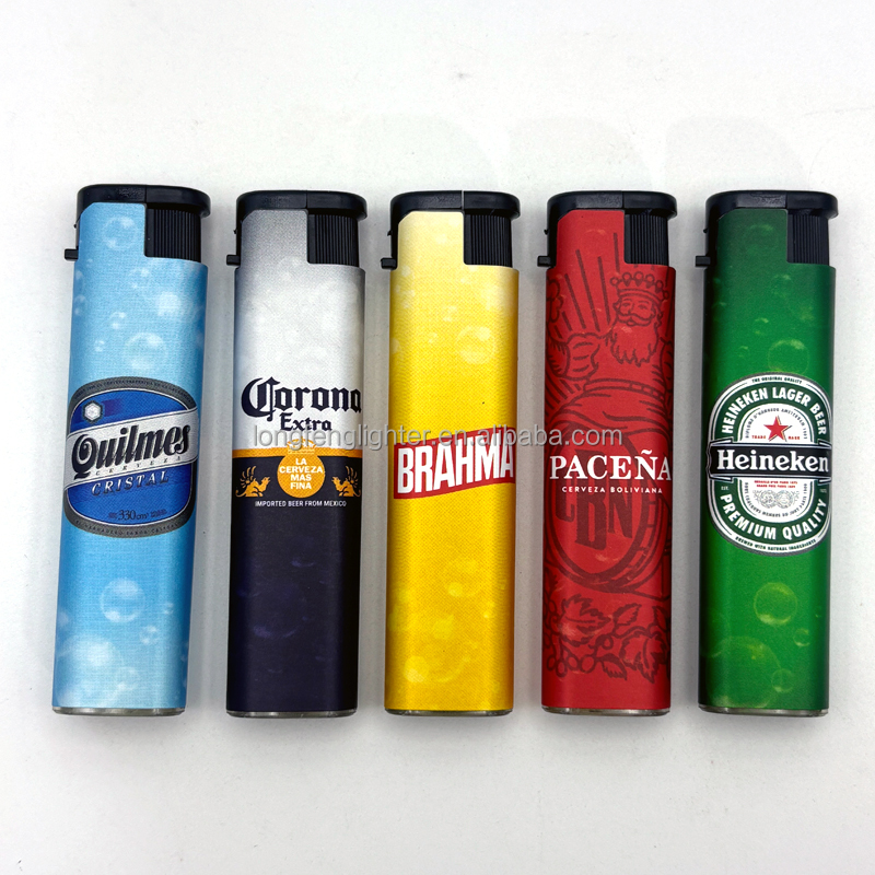 Premium Electronic Solid Transparent Slim Cigarette Plastic Lighter
