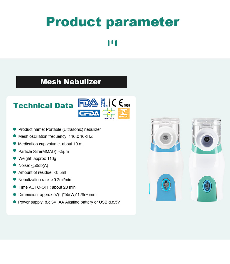 Portable Nebulizer Dimensions