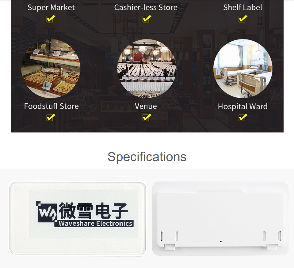 2.9inch Passive NFC-Powered E-Paper, No Battery