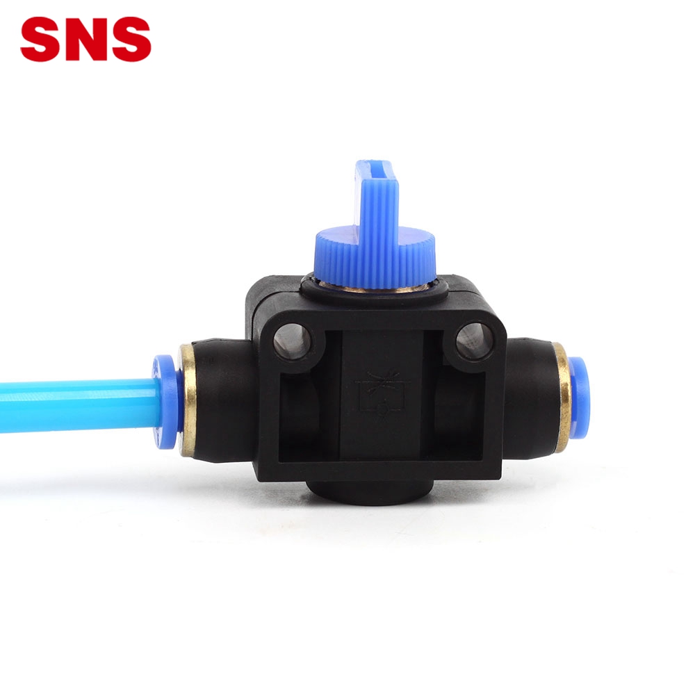SNS HVFF Series Quick Connect Reducing Straight PU Tube Plastic Air Hose Connector Flow Control Hand Valve Pneumatic Fitting