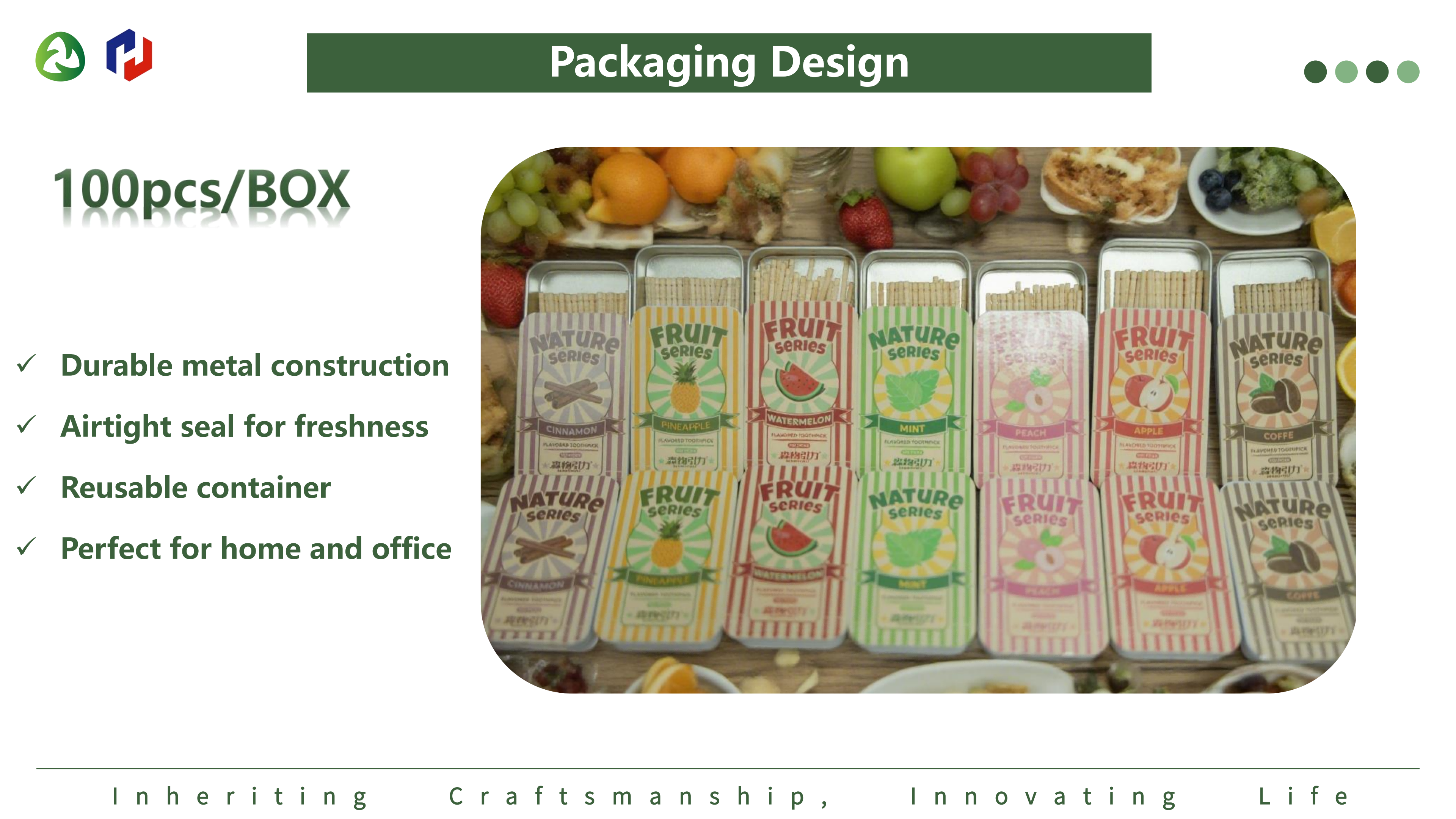 Peach Flavored ToothpicksFully Biodegradable, a Guilt-free Alternative to Plastic Toothpicks or Disposable Vapes.
