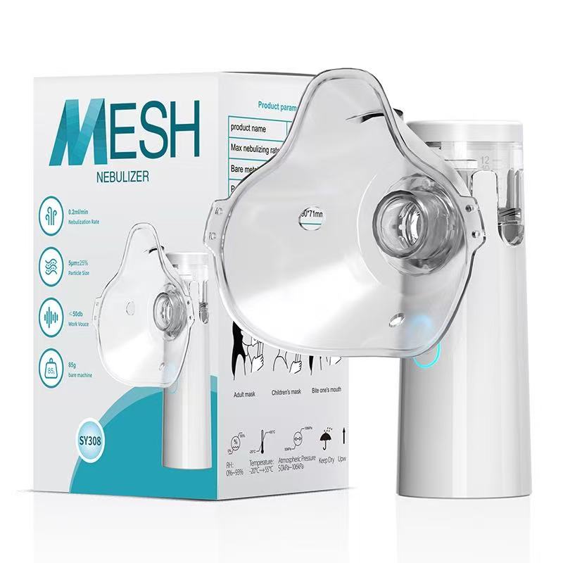 Cheap Electronic Handheld Inhaler Silent Portable Nebulizer Ultrasonic Mesh Atomizer Eight-piece Set Diffuser Intelligent