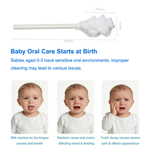 Free Samples | Factory Wholesale Professional Safe Disposable Baby Gauze Oral Cleaners Paper-Rod Tongue Brushes