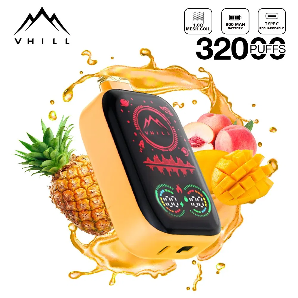 100% Authentic Wholesale I Vape Vhill 32000 Puffs Dual Mesh Coil Double Color Mold Mouthpiece Disposable Vape Pods Atomizer E-Cigarette Vaporizer Device