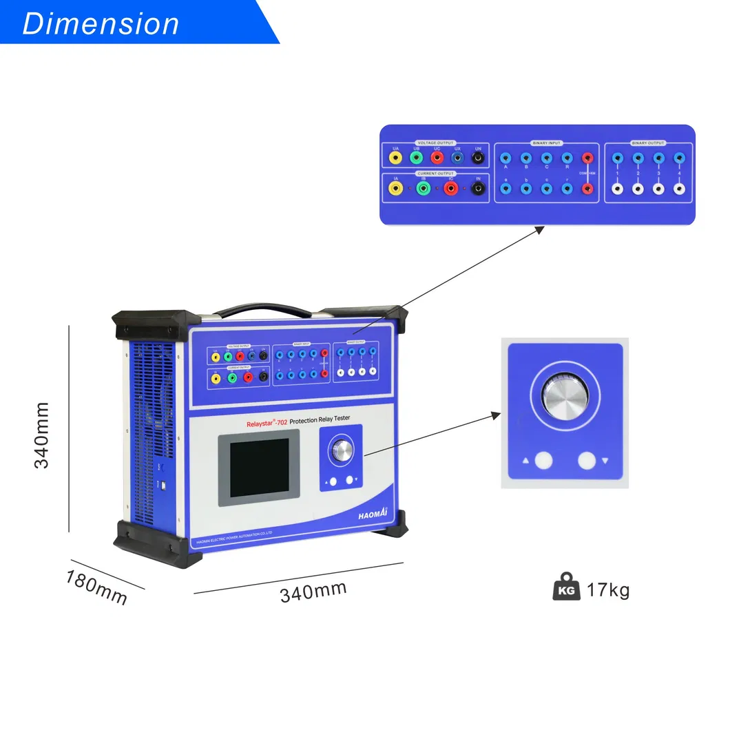 High-Precision 3-Phase 4-Channel Portable Relay Test Device