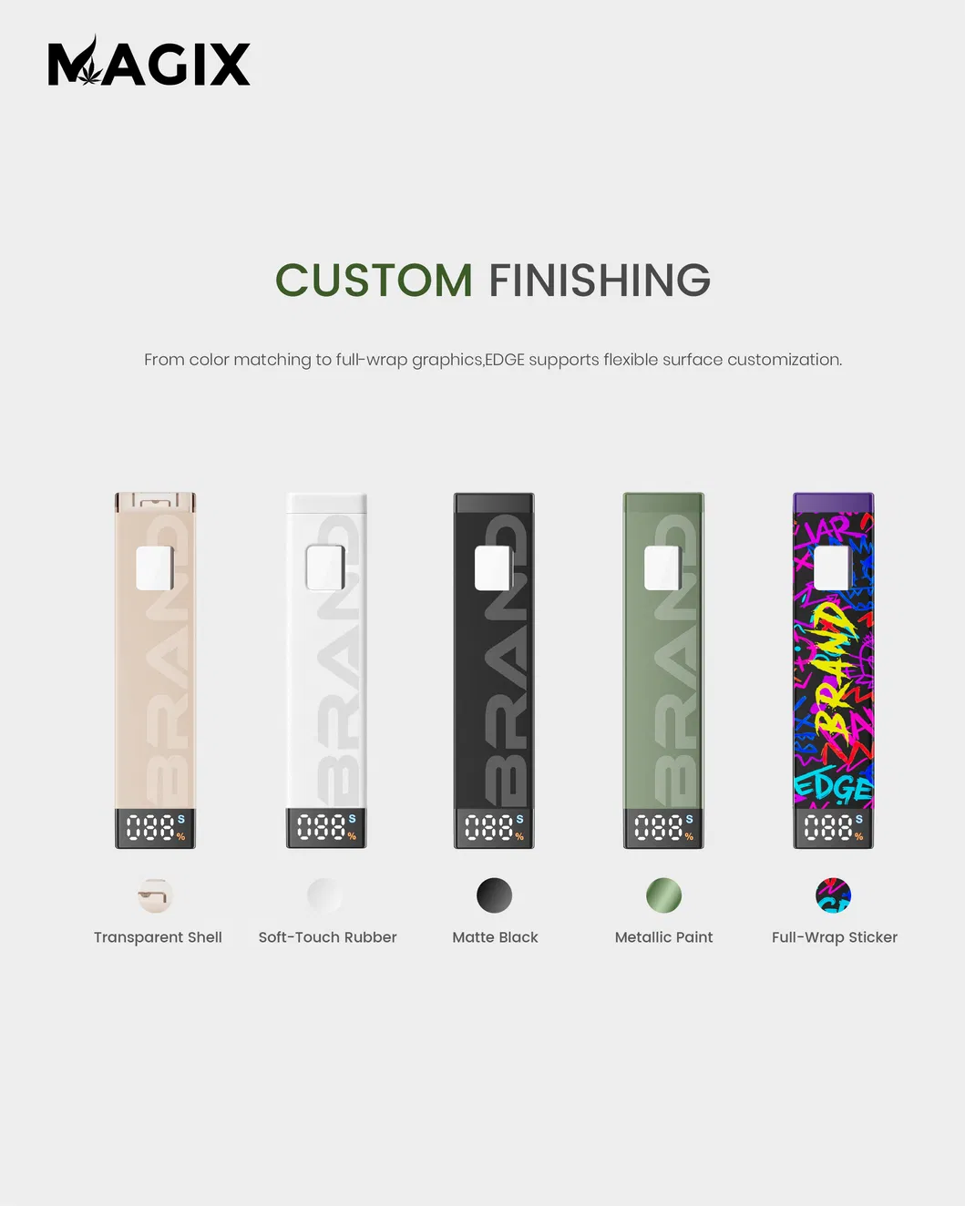 Compact Inhale Activated Vape Device with Oil Window and Type-C Charging Pod System