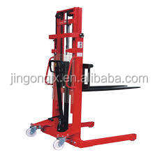 1000 Kg CE-Certified Manual Hydraulic Stacker with Ergonomic Handle and Overload Protection