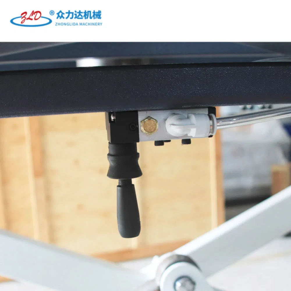 One-Button Lifting Rotary Height Adjustable Pneumatic Lift Table for Furniture Bonding