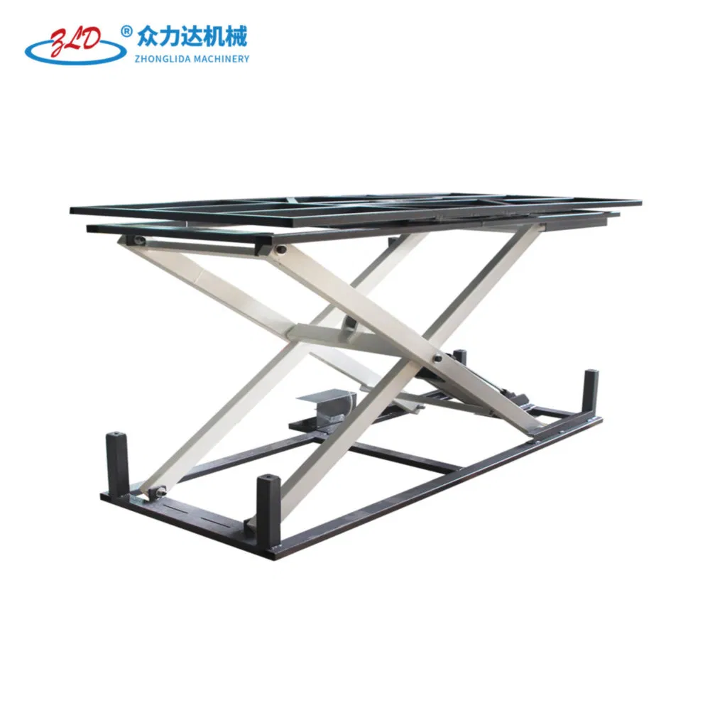 One-Button Lifting Rotary Height Adjustable Pneumatic Lift Table for Furniture Bonding
