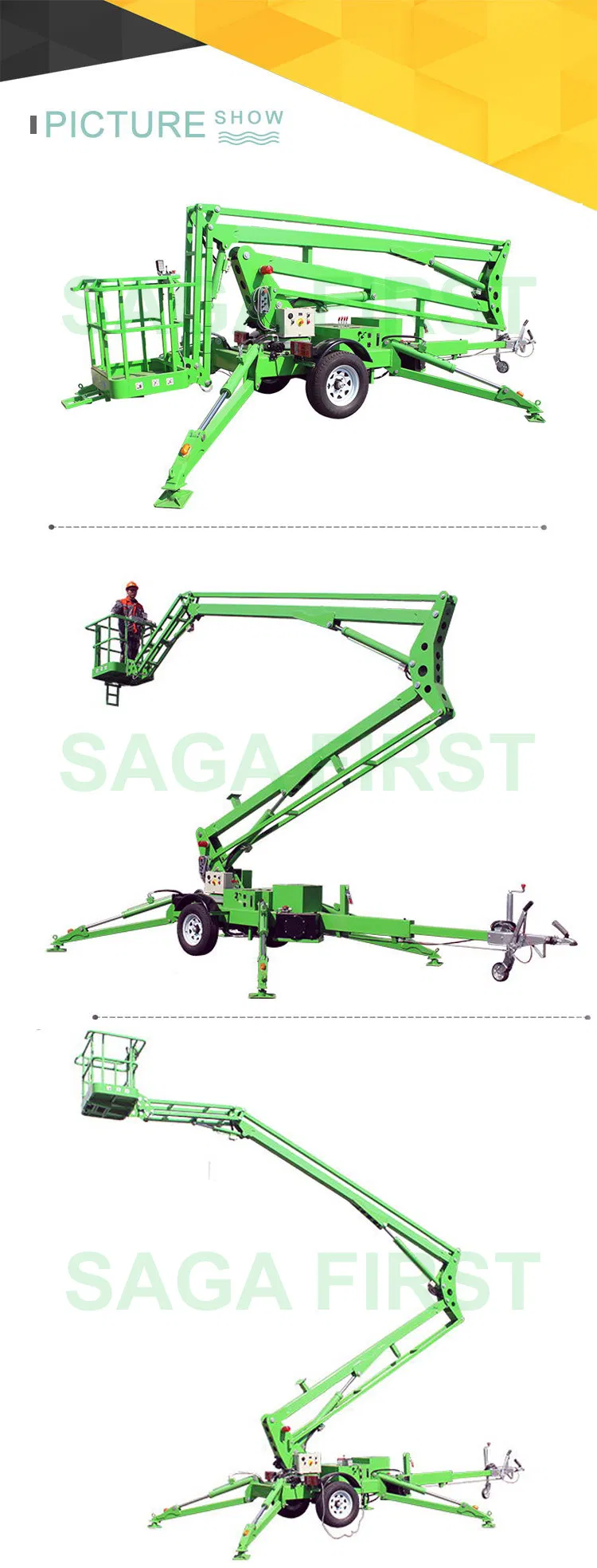Towable Spider Articulated Boom Lift Features