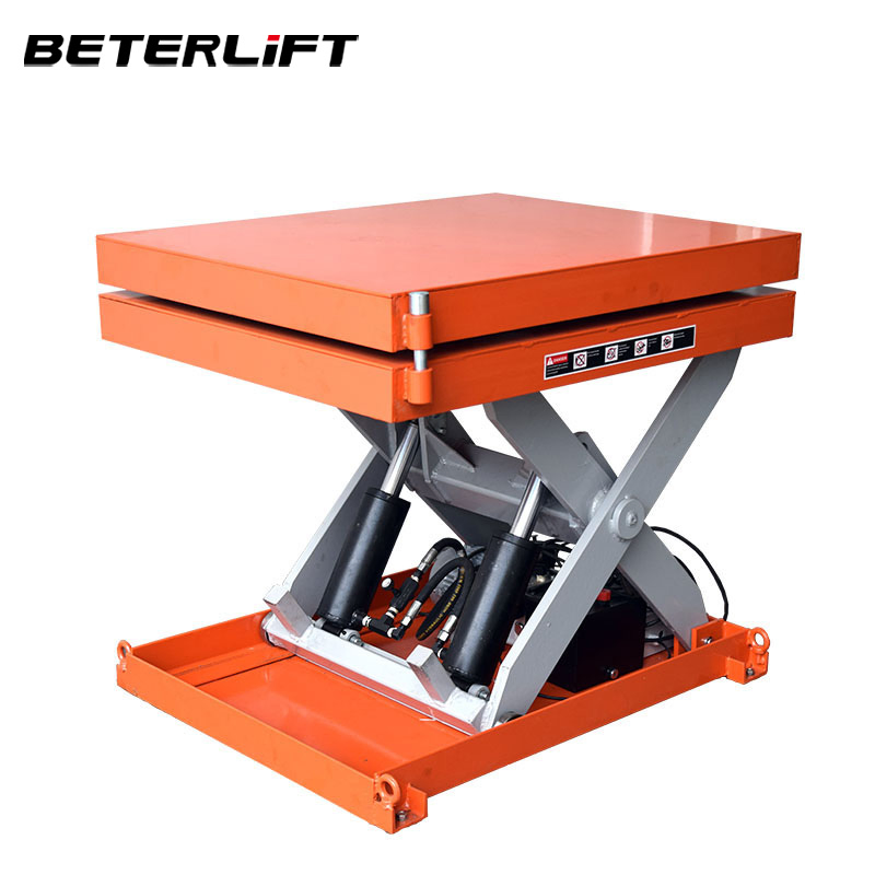 4000kg Load Capacity Automatic Scissor Hydraulic Lift Electric Turn Table with Round Rotary Turning Platform