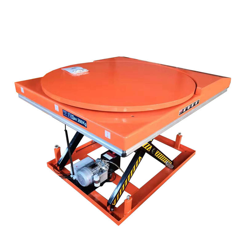 Warehouse Rotary Pallet Lift Table Hydraulic Square Rotating Lift Table