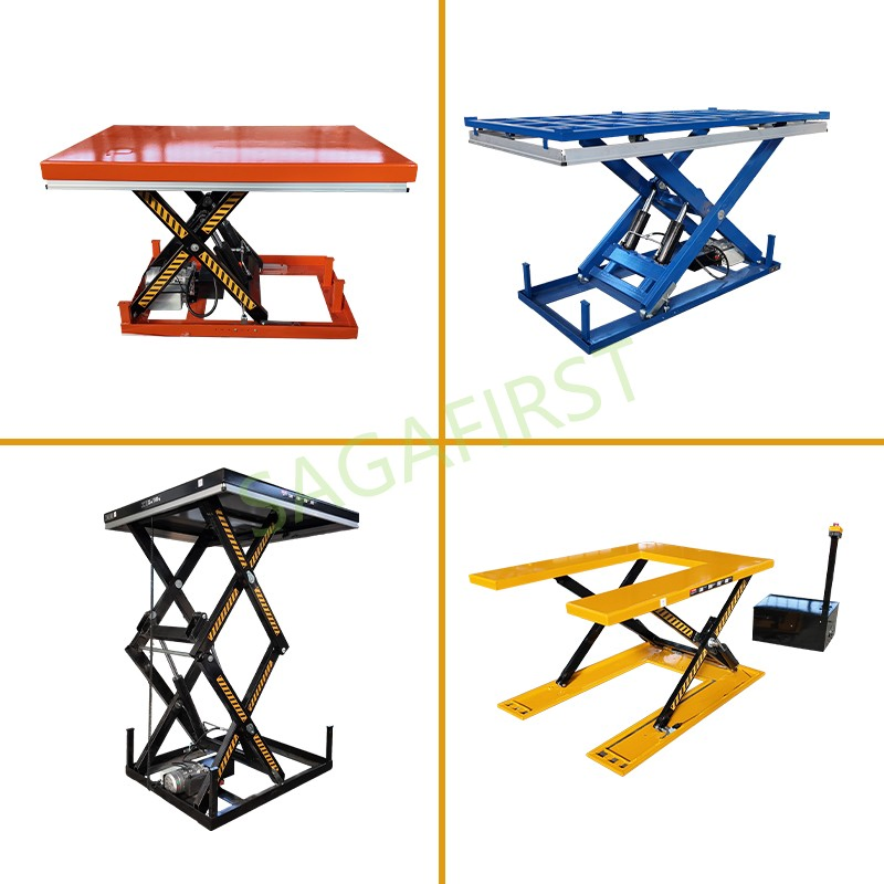 Portable Low Profile Hydraulic Scissor Lift Table Customized Pallet Lift Table with Ramp for Easy Loading
