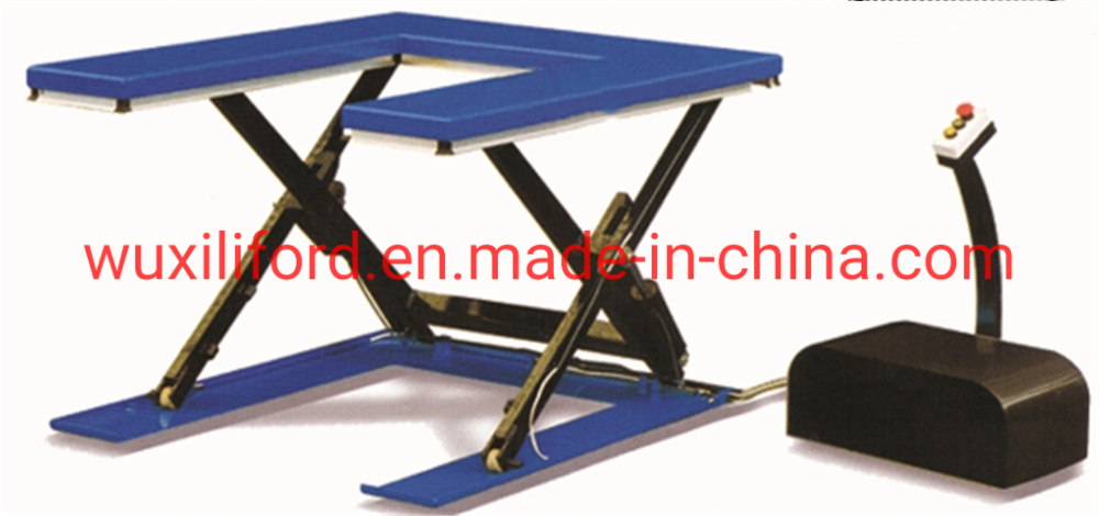 Low Profile U-Shape Stationary Electric Lift Table with CE