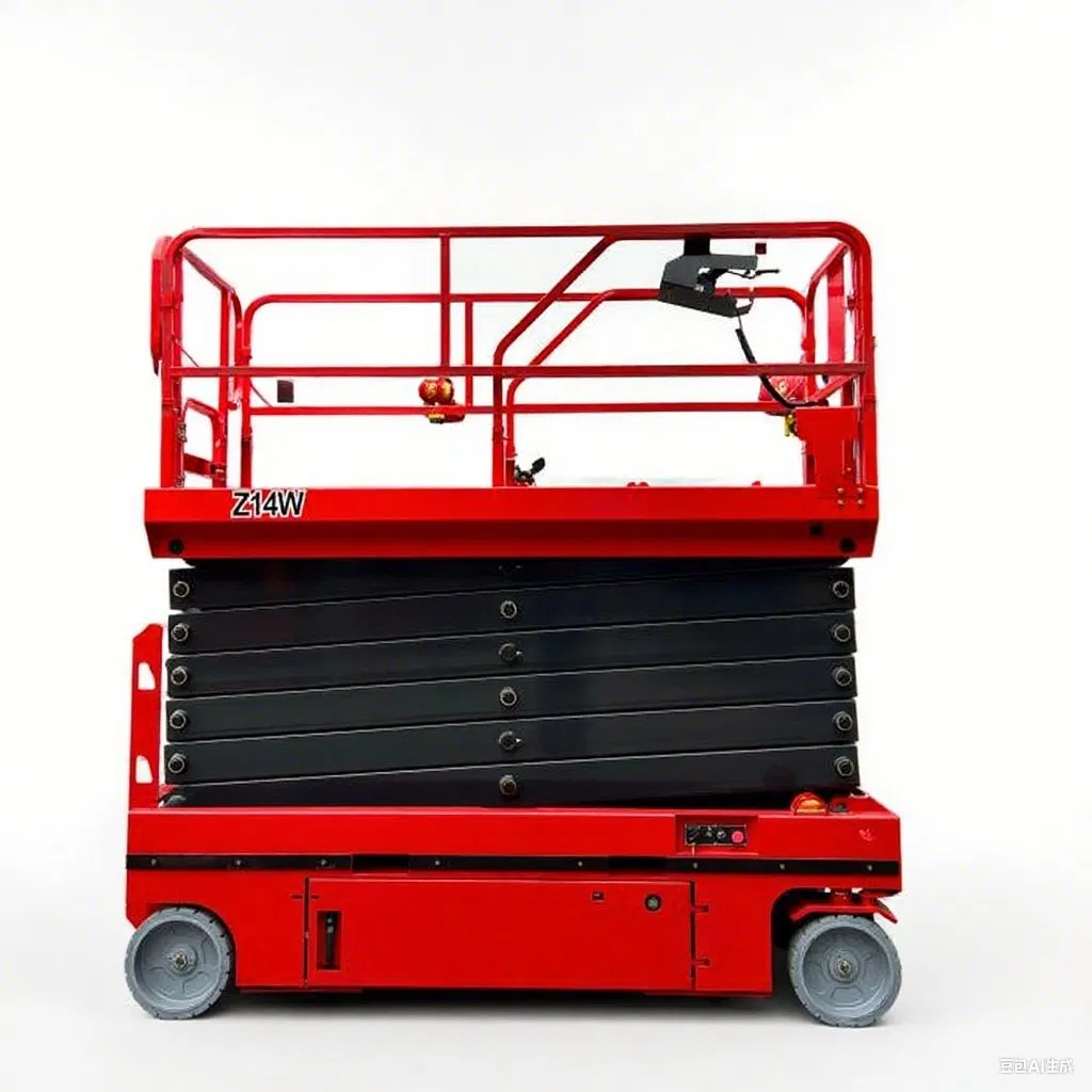Gp 12m 14m Heavy-Duty Electric Scissor Lift - 350kg Payload &amp; Rough Terrain Option for Outdoor Projects