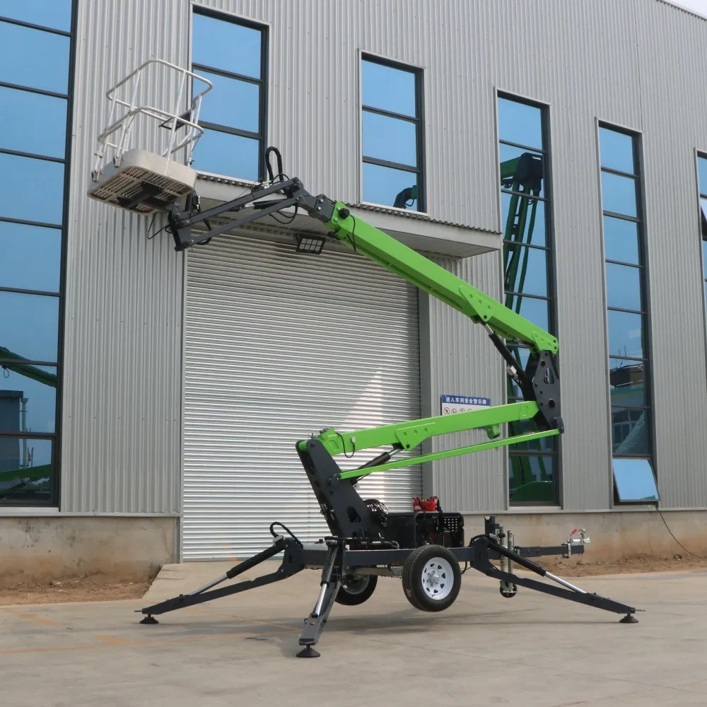 CE &amp; ISO 18m Quick-Deployment Trailer-Mounted 8-18m Telescopic Spider Boom Lift Mewp