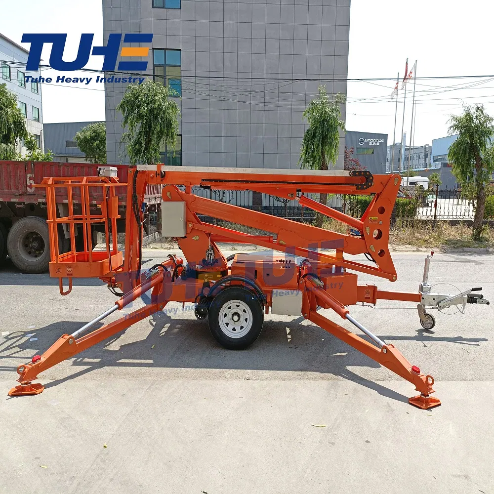8m 10m 12m 14m 16m 18m 20m 22m Mewp Hydraulic Man Mobile Bucket Aerial Work Towable Articulated Telescopic Cherry Picker Trailer Mounted Spider Boom Lift