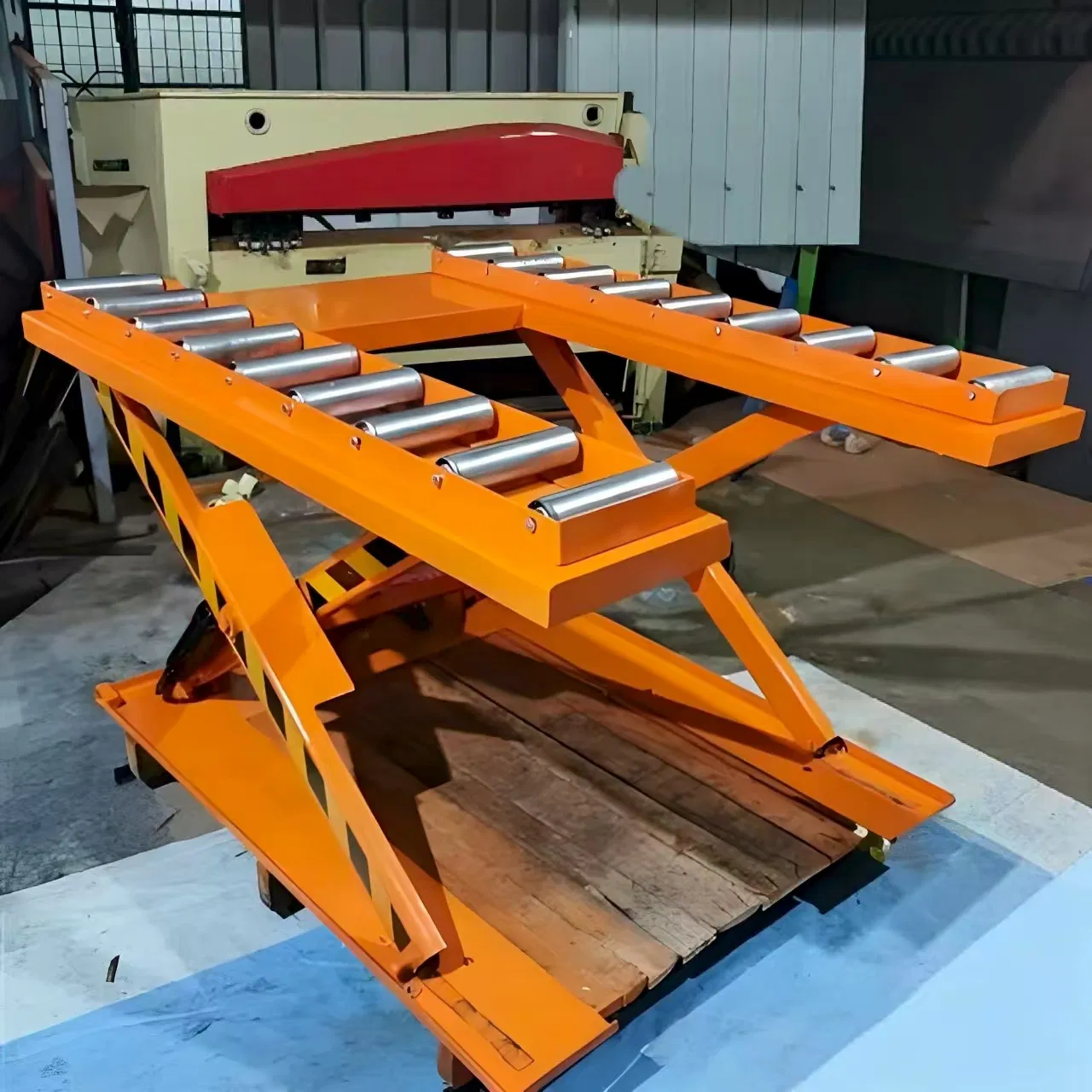 U Shaped Electric Roller Scissor Lift Table for Industrial Low Profile Hydraulic Rollers Lift Table