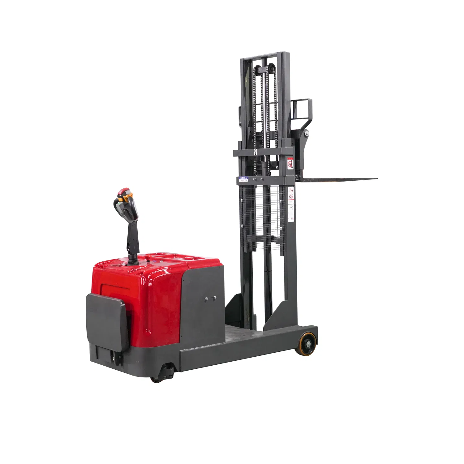 1500kg 2000kg Lifting Height 1600mm-3500mm Battery Manual Telescopic Hydraulic Mini Reach Forklift Pallet Electric Stacker
