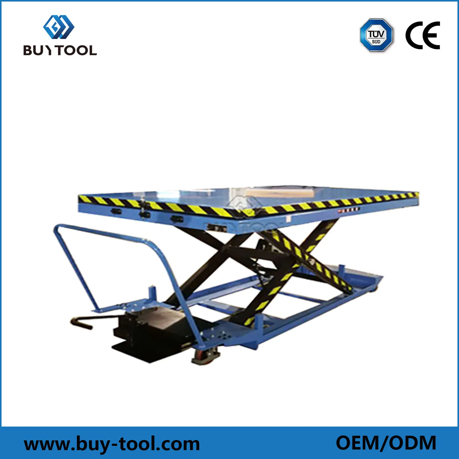 Small Manual Lift Table Low Profile Rotary Hydraulic Foot Pump Lift Table