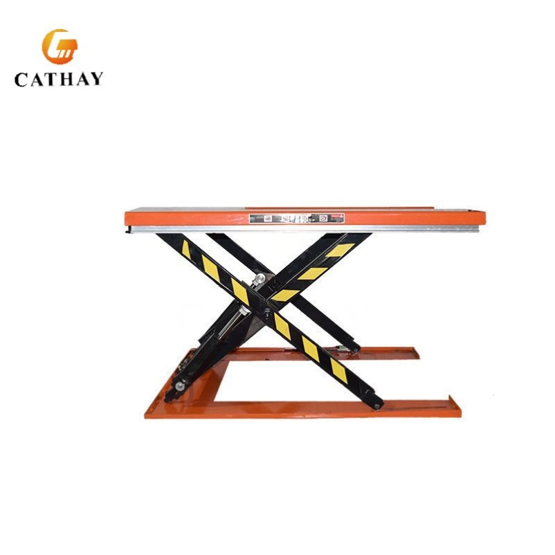 U Shape E Super Low Profile Stationary Hydraulic Scissor Lift Table