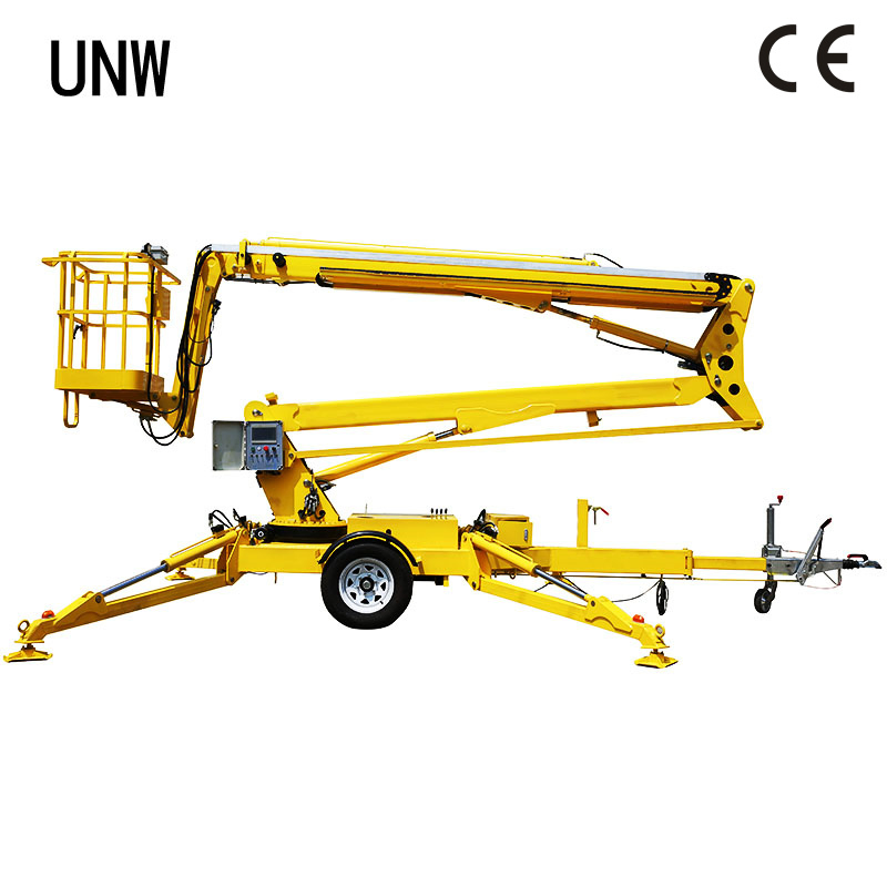10-22m Trailer Hydraulic Towable Man Boom Lift Cherry Picker