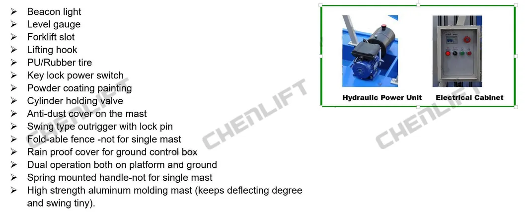 Aluminum Aerial Work Platform Main Configuration