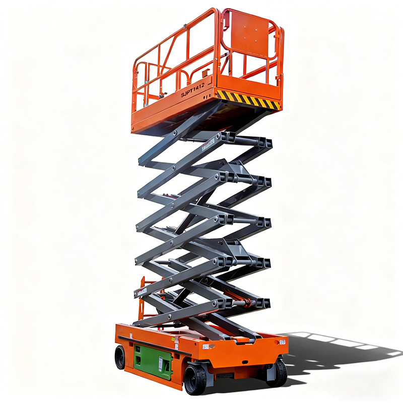 4m 6m 8m 10m 12m Small Compact Mobile Hydraulic Rough Terrain Genie Aerial Elevating Work Platform Self-Propelled off-Road Electric Wheeled Man Scissor Lift