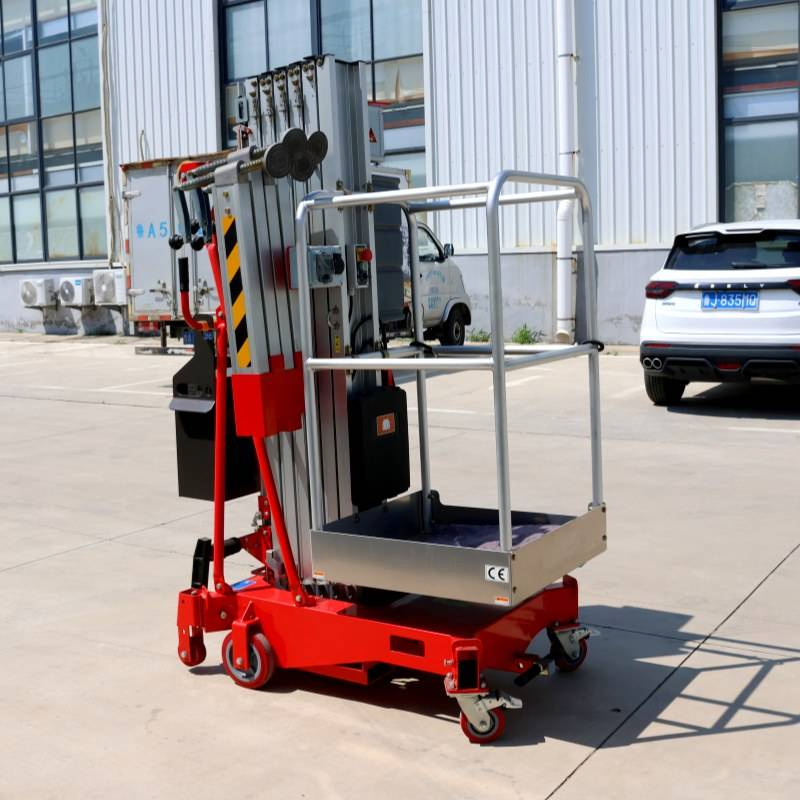 Hot New Products 4m 6m 8m 10m 12m 14m Single One Vertical Mast Lift Aluminum Alloy Electric Man Lift
