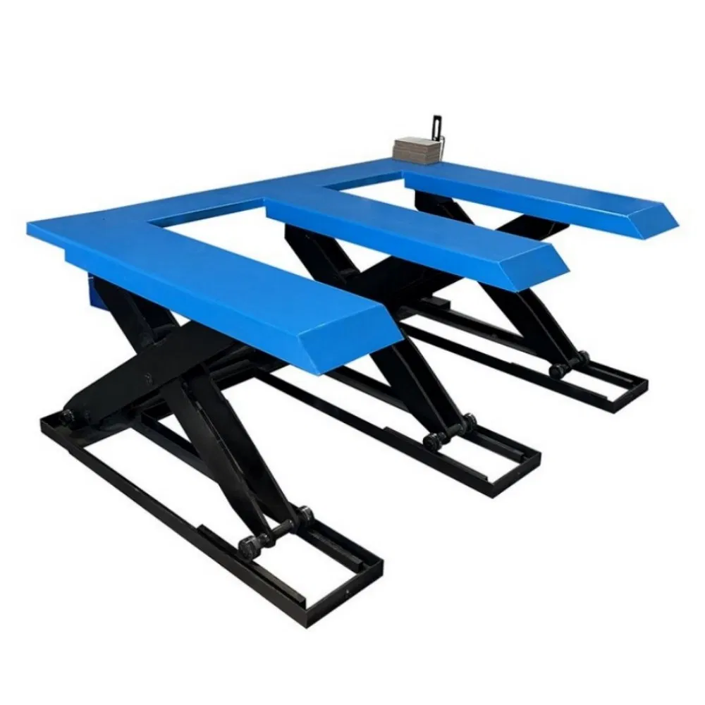 U Shape E O C Super Low Profile Stationary Hydraulic Scissor Lift Table 1000 1500 Kg Fixed Electric Motor Power Lifting Platform