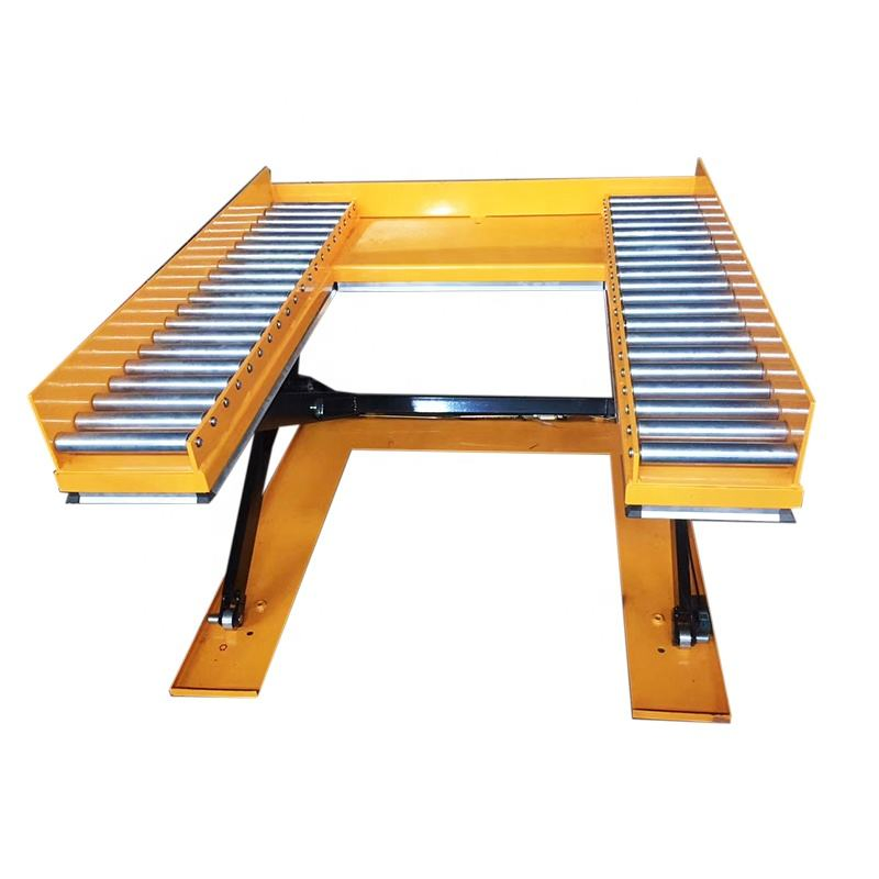 U Shaped Electric Roller Scissor Lift Table for Industrial Low Profile Hydraulic Rollers Lift Table
