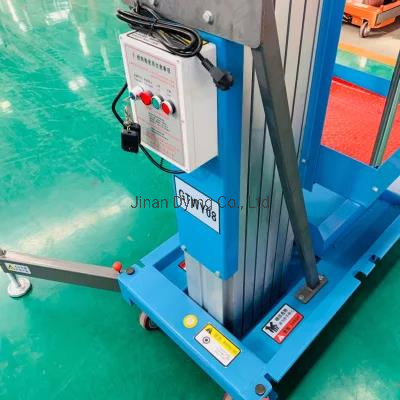 6m 8m 10m Singe Mast Aluminum Alloy Manual Lift One Man Lift for Aerial Working