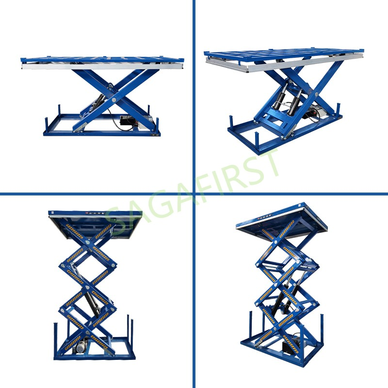 Portable Low Profile Hydraulic Scissor Lift Table Customized Pallet Lift Table with Ramp for Easy Loading