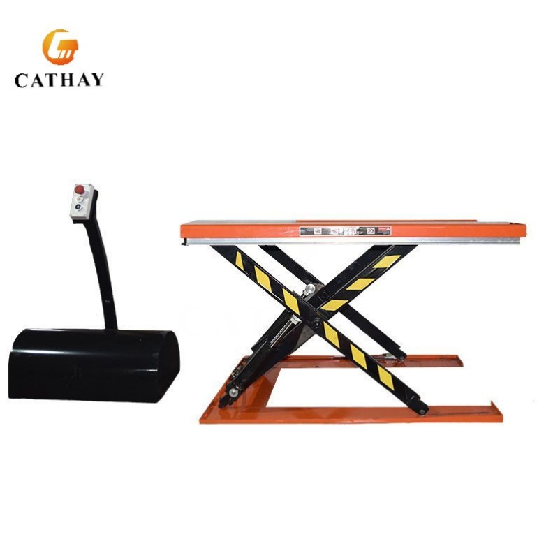 U Shape E Super Low Profile Stationary Hydraulic Scissor Lift Table