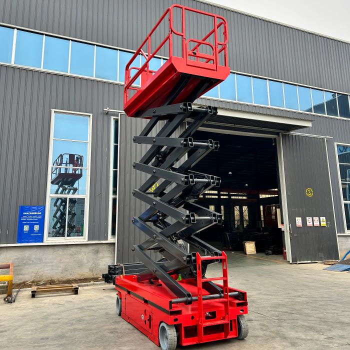 Vmax 14m Heavy-Duty Electric Scissor Lift - 350kg Payload &amp; Rough Terrain Option for Outdoor Projects